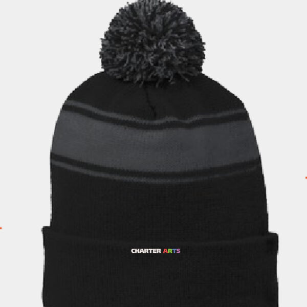 Stripe Pom Pom Beanie  Thumbnail